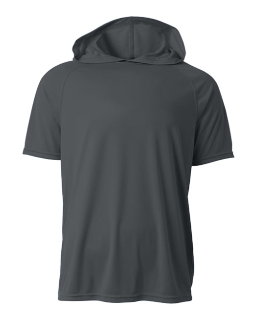 A4 Short Sleeve Hooded Tee in Graphite