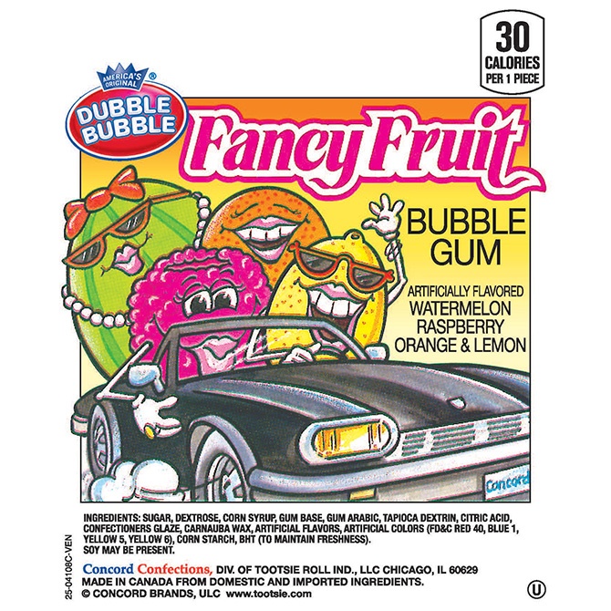 850 Count Fancy Fruit Gumballs - Fruity Bubblegum Bliss!