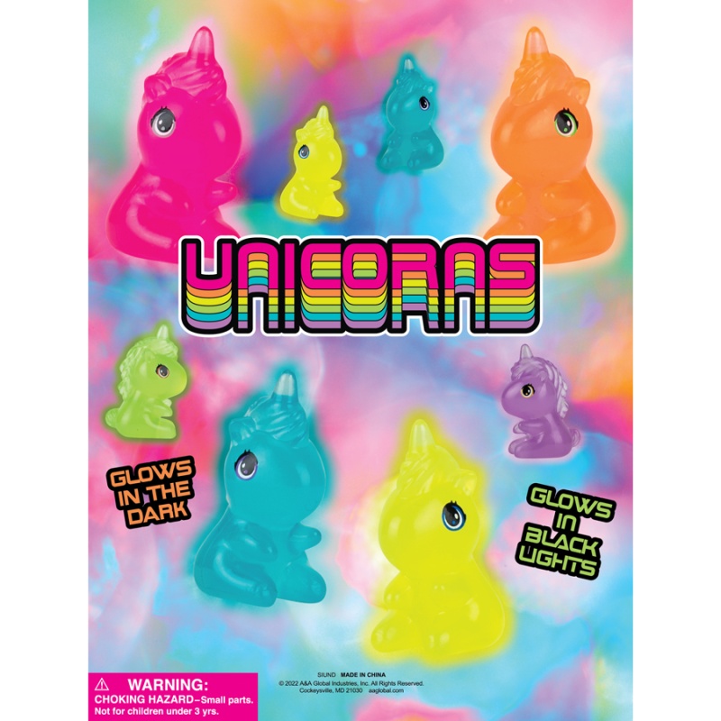 Neon Sitting Unicorn Display Card