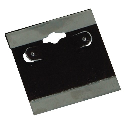 Flocked Black Hanging Display Cards For Hoop Earrings (Pk/200), 2" L X 2" w