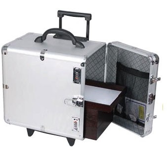 Aluminum Rolling Cases W/Side Access (Holds 12 1" H Standard Trays), 16.38" L X 10.5" w