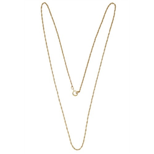 14K Yellow 1.15Mm Carded Machine Rope Chain