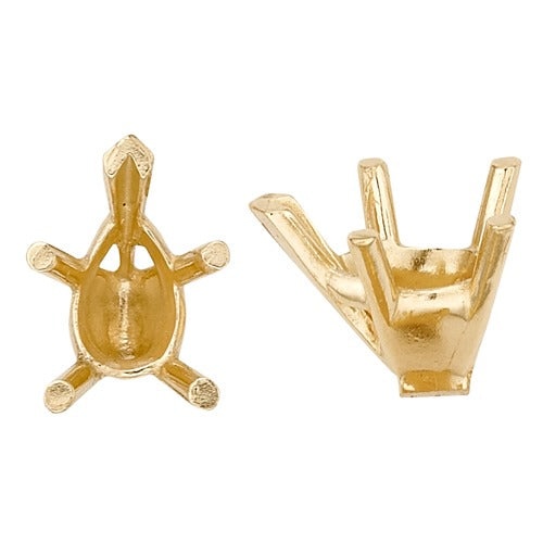 14K Yellow Pear Shape Center Setting