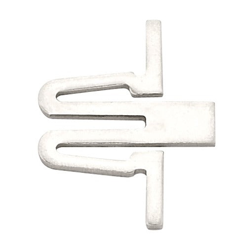 White Tongue Snap - 14k or 18k White Metal, .031 Gauge