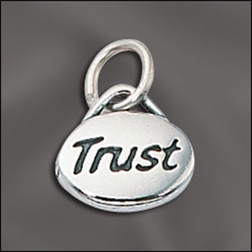 Sterling Silver Trust Message Charm