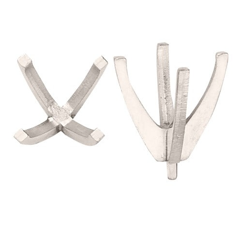 14K White 4-Prong Medium-High Setting W/ Peg
