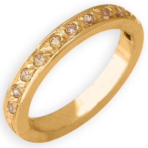 14K Yellow Gold Toe Ring with Yellow Sapphire