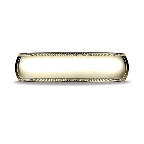 14K Yellow 6 Mm Milgrain Comfort Fit Band