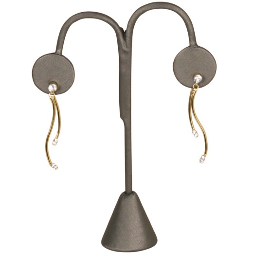 Earring Displays In Steel Gray, 6.25" h