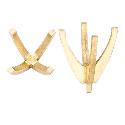 14K Yellow 4-Prong Melee Setting with Peg