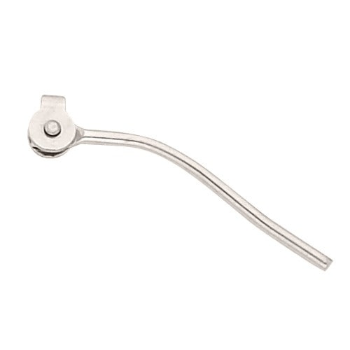 14k White Hinged Curved Top Wire - 14.36mm Length