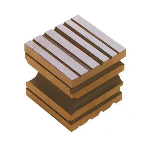 Flat Design Block with 12 Halfround Grooves