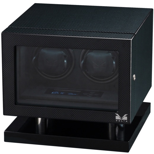 Volta Signature Double Watch Winder In Carbon Fiber