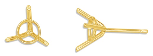 14K Yellow Gold Martini Earrings