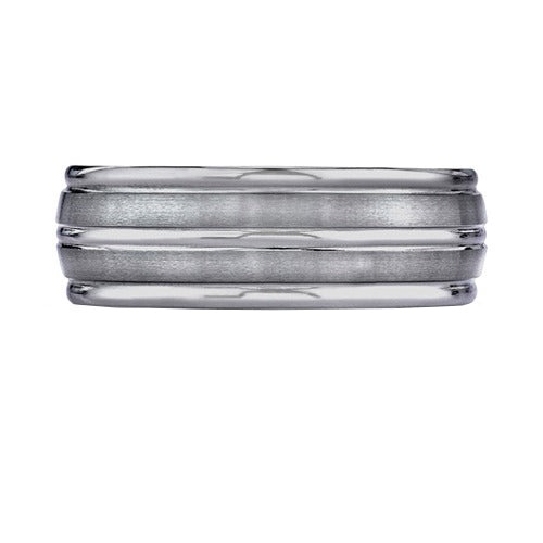 8mm Tungsten Wedding Band - Satin Finish Comfort Fit