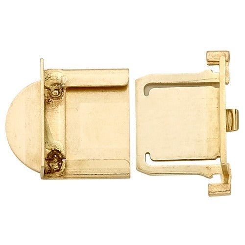 14K Yellow Open Top Clasp with 2 Side Pushers