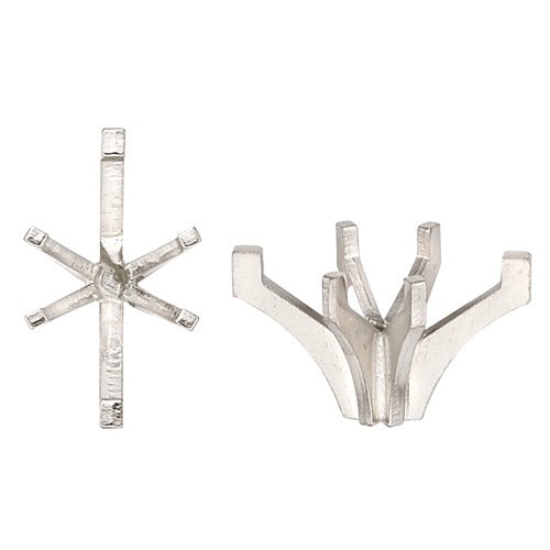 14K White 6-Prong Marquise Setting No Peg