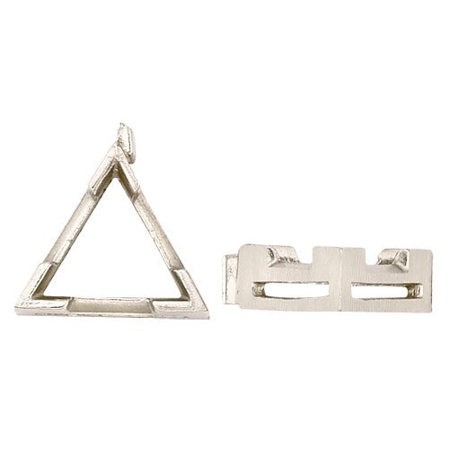 14K White V-End Triangle Setting with Airline
