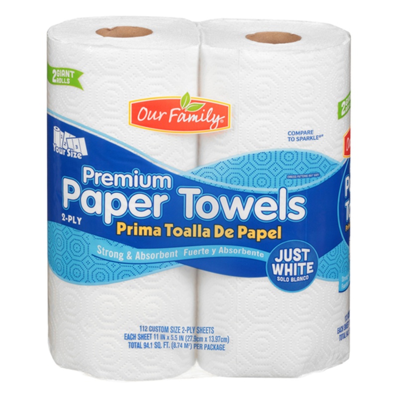 Our Family Select A Size Paper Towels Giant Rolls 12 2Rl Budget 