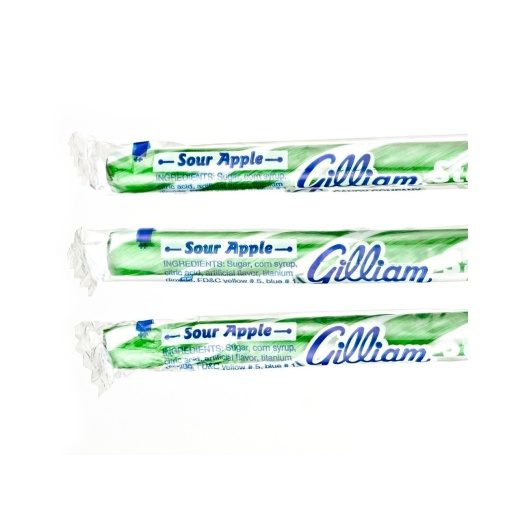 Gilliam Sour Apple Candy Sticks - 80Ct