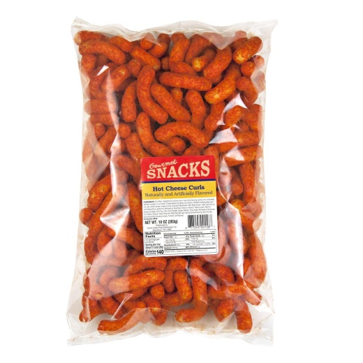 Hot Cheese Curls - 12/10Oz - Gourmet Snacks