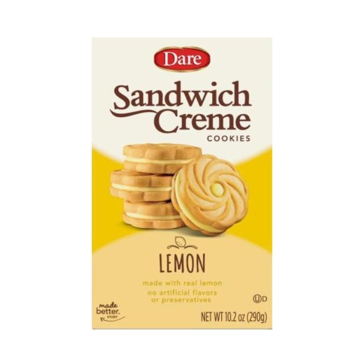 Lemon Creme Cookies 12/10.2Oz - Sweet and Zesty Indulgence