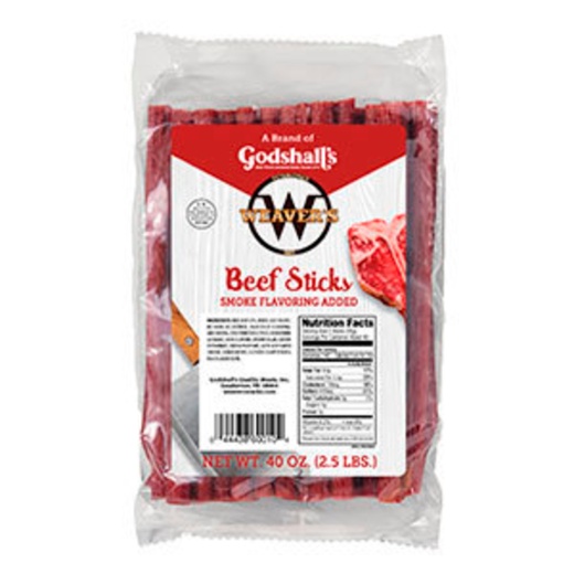 Weaver's Beef Sticks 150 Ct. 2/2.5Lb - Perfectly Seasoned Snack