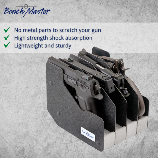 Four Gun Pistol Rack – Secure, Space-Saving Gun Safe Handgun Rack Made In The Usa