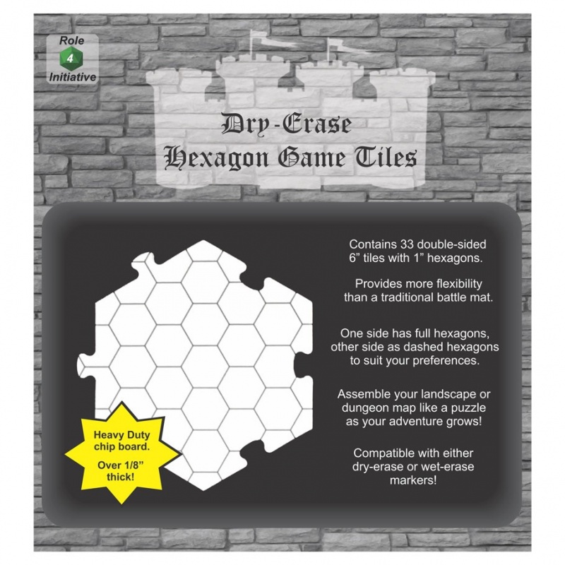 DryErase Hexagon Game Tiles