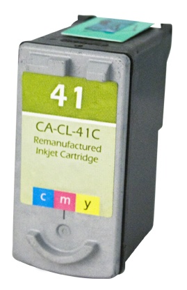 Canon OEM CL-41 Remanufactured Inkjet Cartridge: Cyan, Magenta, Yellow, 195 Yield