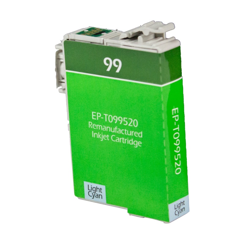 Epson OEM 99, T099520 Remanufactured Inkjet Cartridge: Light Cyan, 535 Yield, 9ml