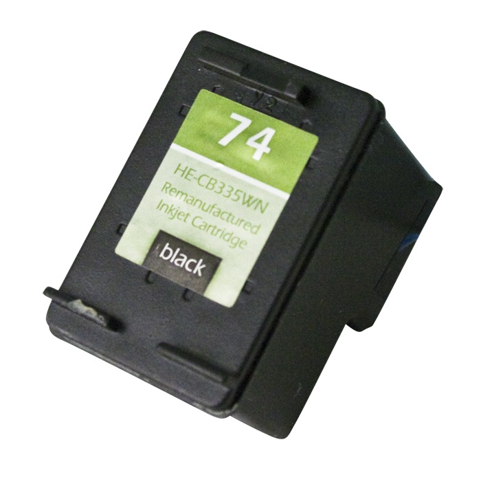Hewlett Packard OEM 74, CB335WN Remanufactured Inkjet Cartridge: Black, 200 Yield, 15ml