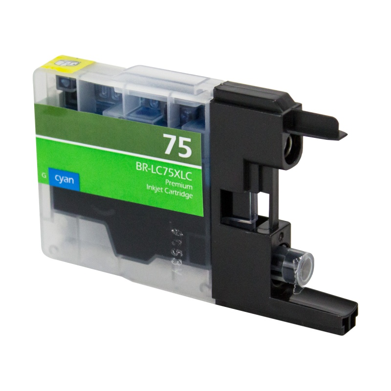 Brother OEM LC75XLCN Compatible Inkjet Cartridge: Cyan, 1500 Yield
