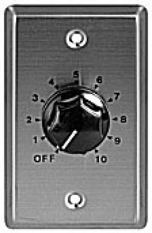 100Watt Line Attenuator-1 Gang. Mounted On 1-Gang St. Steel Plate
