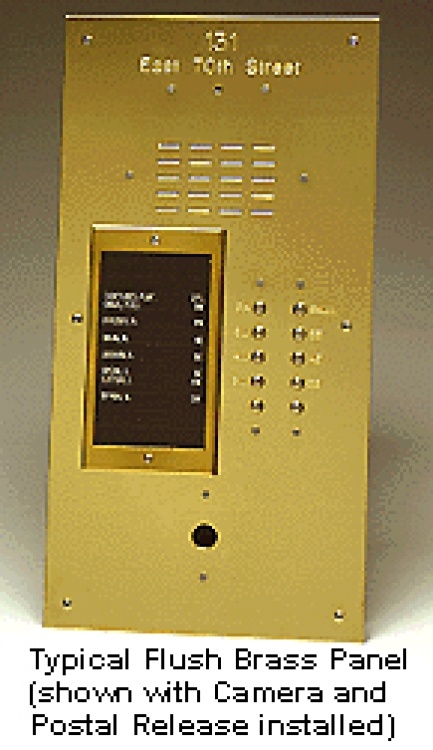 252 Butt Brass Panel+Dir.-Surf. With Surface Side Bends And Built-In Alphab. Directory ****Polished Brass Finish*****