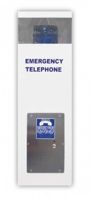 Call Stat-120V/Voip-Strob+Beac. White Finish With Blue Strobe Operates On Voip Phone And 120Vac Power-1 Call Button