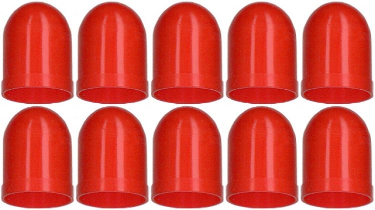Red Rubber Bulb Covers---10Pak