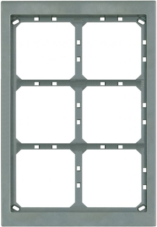 3Hx2w Module Panel Frame-Titan. Requires Upg6/2 Flush Box Or Apg6/2T Surface Box Includes 6 Mvrt Locking Strips