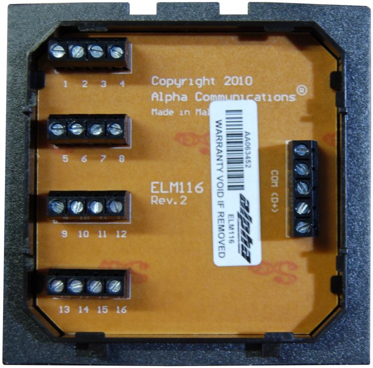 16 Led Emergency-Call Module. Has 16 Red L.E.D.'S---For Use With 'Mt' Series Frame(S) And Apg Series (Surface) Box(Es)