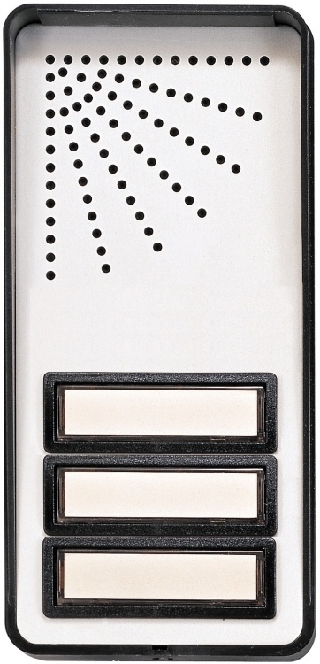3-Button Compact Door Panel-2W. With Built-In 2-Wire System Amplifier/Speaker And Microphone. Surface Mount