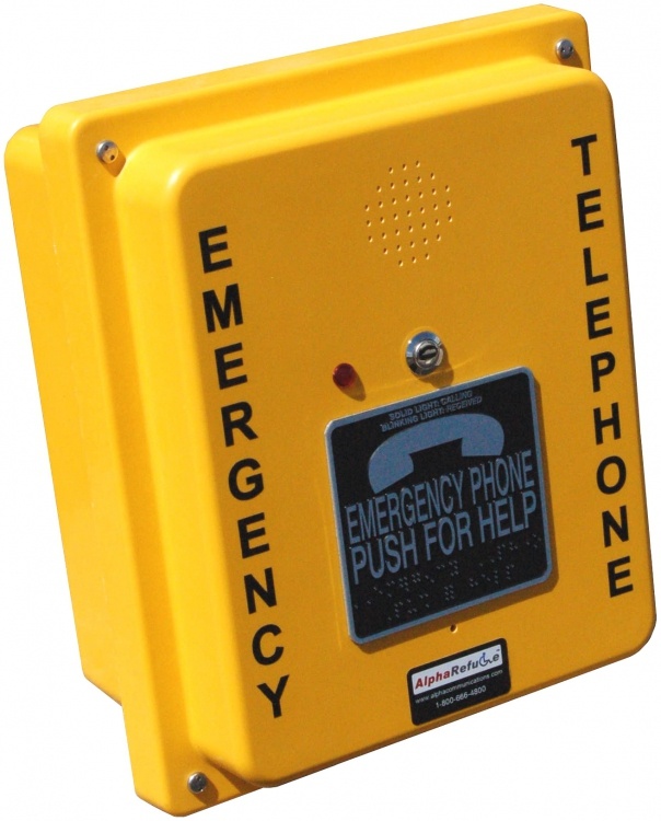 Em Teleph Call Box-Landln-Yell. Yellow Finish For Landline Phone Connection - Surface Mt. In Nem4 Rated Enclosure