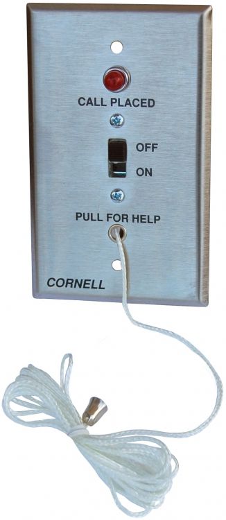 Emerg Pull Station--W/Cp Light. Requires 1-Gang Electrical Box Has Built-In Call-Placed Light Has Latching Slide Switch