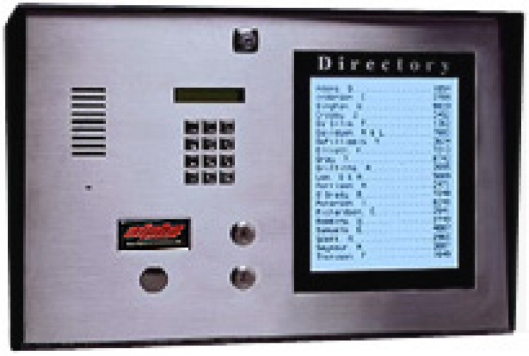 700 Name Tel-Entry Master-Surf. Includes 700 Name Directory Surface Mount - With Rain Hood Stainless Steel Faceplate