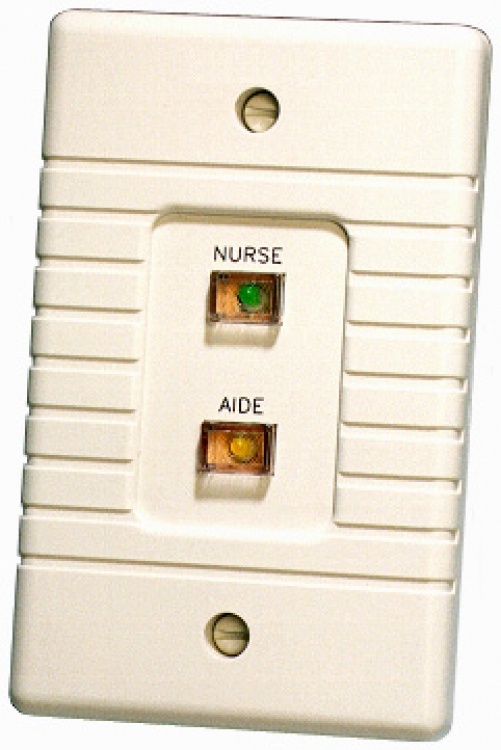 Nurse/Aide Presence Station-Nc. Requires 1-Gang Electrical Box Used With Nc300 Systems Only Has Nurse And Aide Buttons