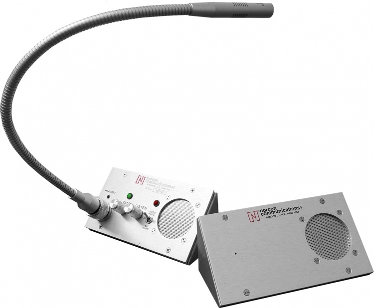 Counter Mt Intercom-Noise Canc. Full Duplex Noise Cancelling. Comes With 15Vdc Power Supply And Removable Microphone