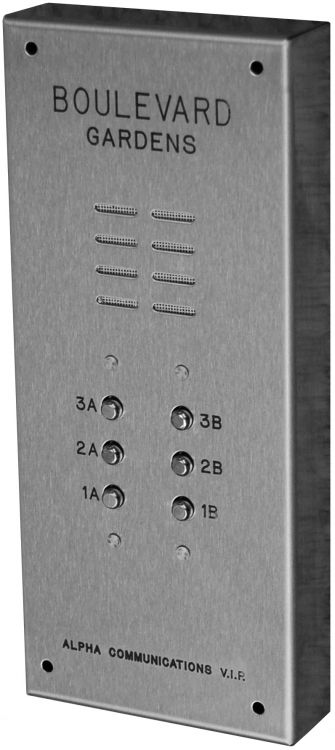 Alpha Communications VI402 V.I.P. Series Vandal-Resistant Lobby Panels