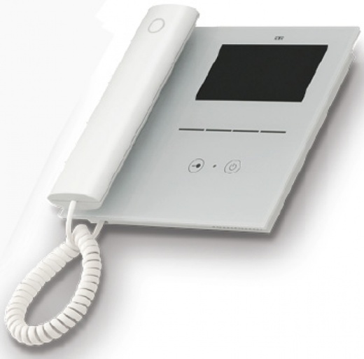 Qb Color Handset Monitor-White - No Internal Communications Qwikbus Series (2-Wire)