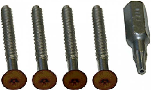 Panel Tamper Screws + Tool - Brown