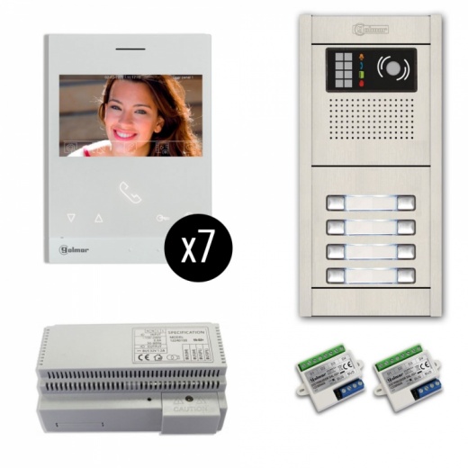 7-Unit Videointercom Kit-Al-Su: Affordable Video Intercom Solution for 7 Apartments