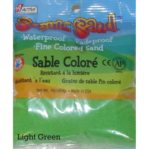 Scenic Sand Craft Colored Sand, Light Green, 1 Lb Bag
